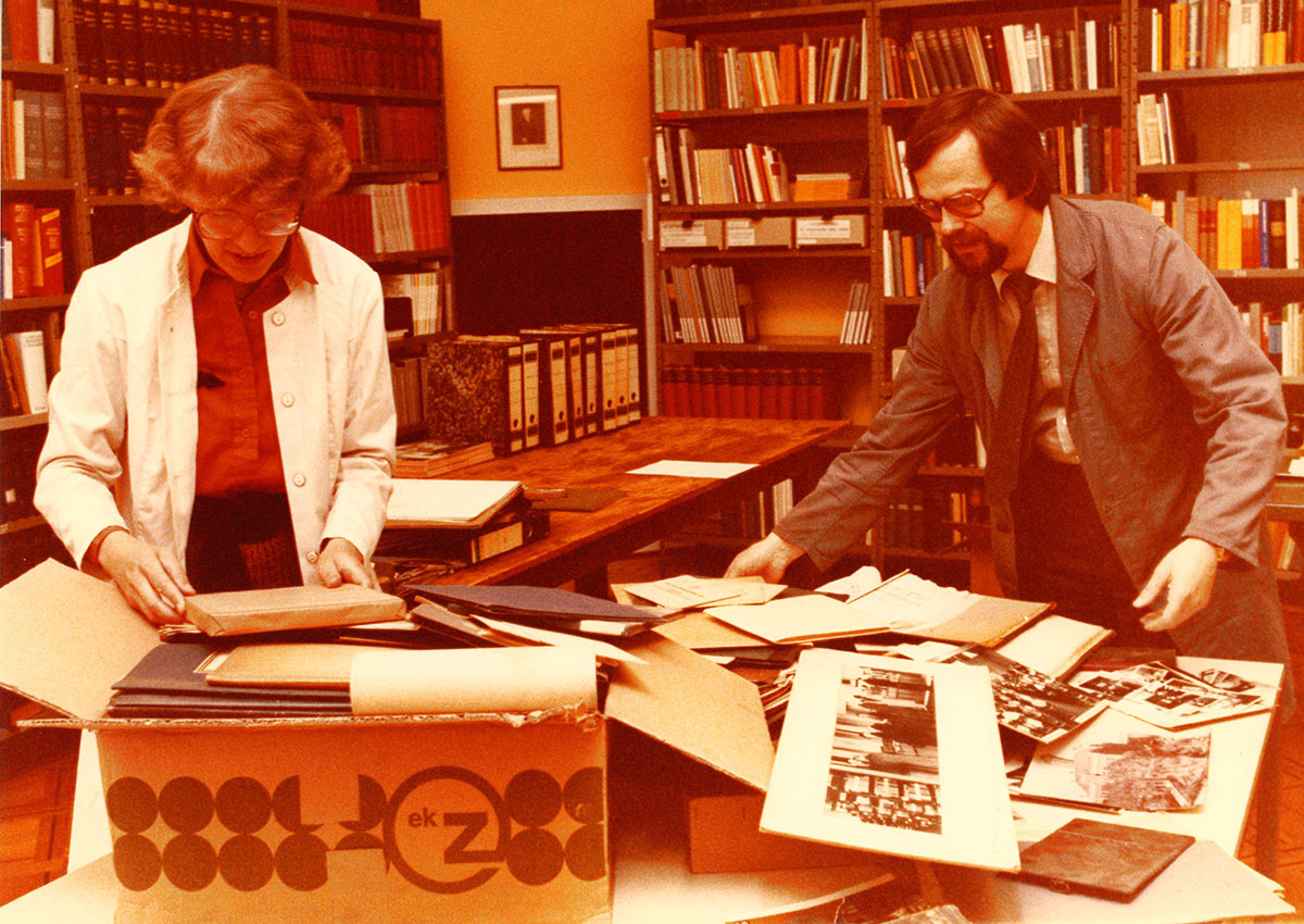 Dr. Renate Köhne-Lindenlaub und Herwig Müther, 1980
