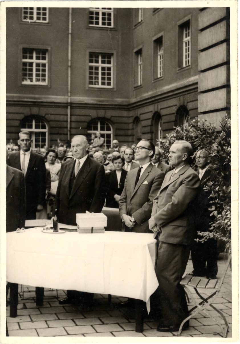 Adenauer mit Herfords Oberbürgermeister Kurt Schober