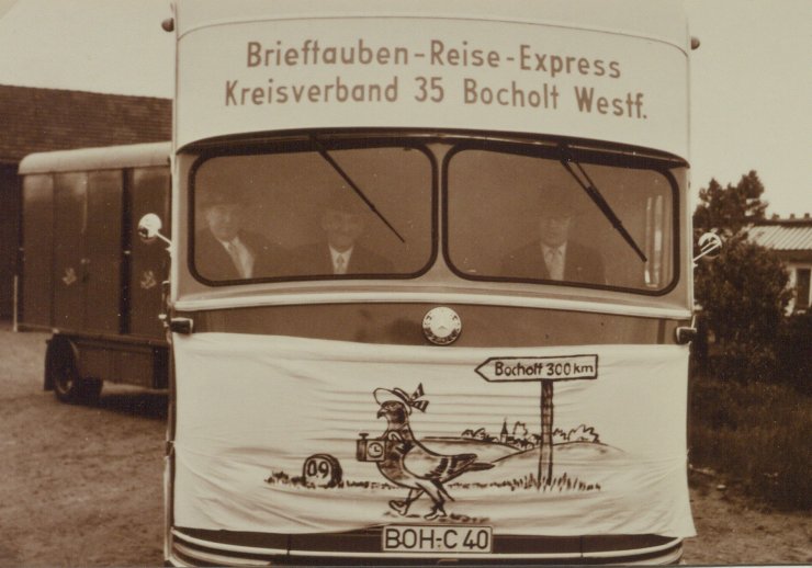 Taubenexpress der Bocholter Reisevereinigung 1961
