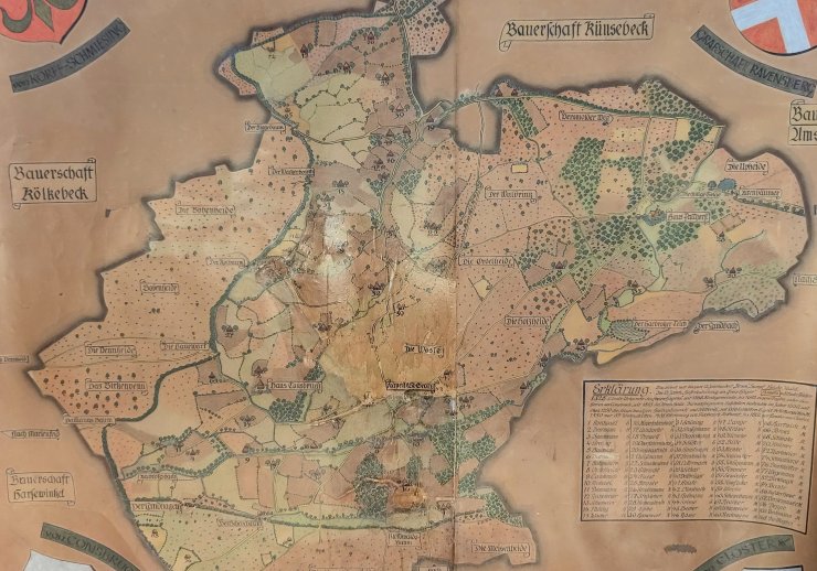 Schulkarte Brockhagen 1950