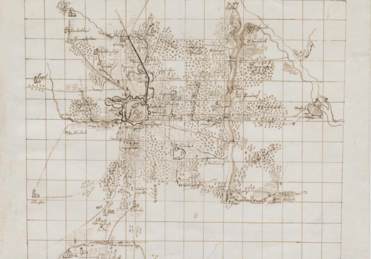 Karte von Münster aus vor 1800