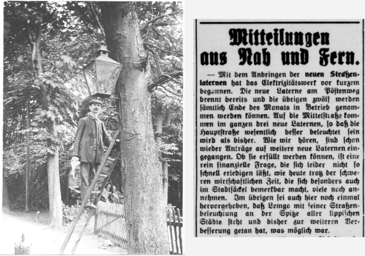 Lampenputzer in Lemgo/ elektrische Straßenbeleuchtung